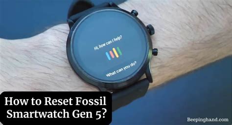 how to reset fossil smartwatch gen 5|reset fossil watch.